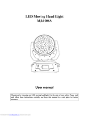 MJ LED LIGHTNING MJ-1006A User Manual
