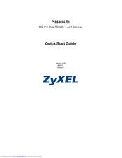ZyXEL Communications P-664HN-T1 Quick Start Manual