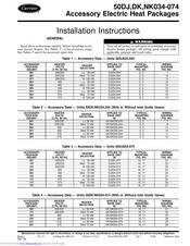 Carrier 50DJ034 Installation Instructions Manual
