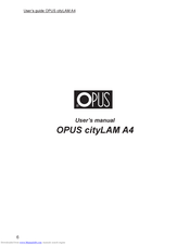 Opus cityLAM A4 User Manual