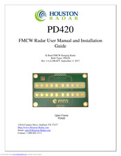 Houston Radar PD420 User Manual And Installation Manual