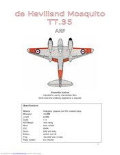 Hobby King de Havilland Mosquito TT.35 Assembly Manual