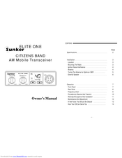 Sunker ELITE ONE Owner's Manual