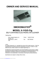 Smokemaster X-11Q E-Cig Owner's And Service Manual