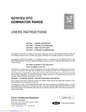 Falcon G2101EU OTC User Instructions