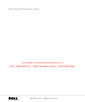 Dell d400 - Latitude - Pentium M 1.3 GHz User Manual