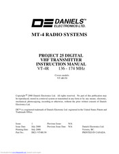 Daniels VT-4R150 Instruction Manual