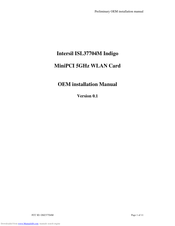 Intersil ISL37704M Installation Manual