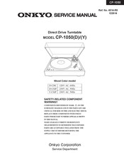 Onkyo CP-1050D Service Manual