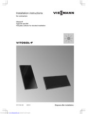 Viessmann Vitosol-F Type SV Installation Instructions Manual