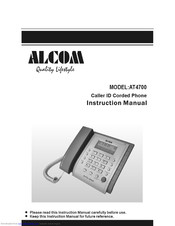 ALcom AT4700 Instruction Manual