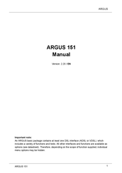 Argus 151 Manual
