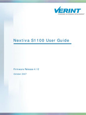 Verint Nextiva S1100 User Manual