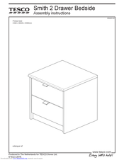 Tesco Smith 2 Drawer Bedside Assembly Instructions Manual