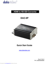 Datavideo DAC-9P Quick Start Manual