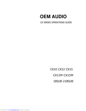 OEM CX12M Operation Manual