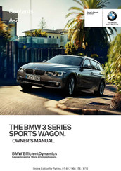 BMW 3 SERIES SPORTS WAGON Owner's Manual
