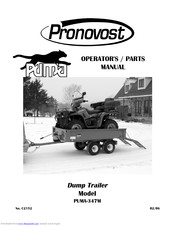 pronovost PUMA-347M Operator And Parts Manual