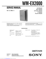 Sony Walkman WM-EX2000 Service Manual