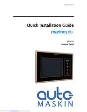 Auto-Maskin Marine Pro RP 410 Quick Installation Manual