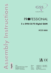 GSS PCT2T 8000 Assembly Instructions Manual