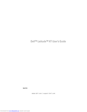 Dell Latitude XT PP12S User Manual