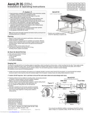 Draper AeroLift 35 Installation & Operating Instructions