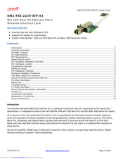 Transition Networks M2-FXS-2230-SFP-01 Install Manual