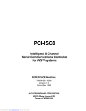 ALPHI TECHNOLOGY PCI-ISC8 Reference Manual