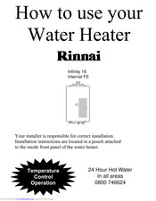 Rinnai Infinity 16F Manual