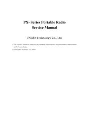 UNIMO Technology PX-400NW Service Manual