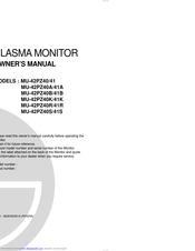 LG MU-42PZ40B Owner's Manual