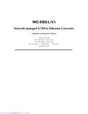 CCOM NIC-EBS/L/i Installation And Operation Manual