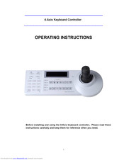 XtendLan KEYBPTZ4D Operating Instructions Manual