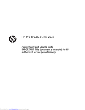 HP Pro 8 Maintenance And Service Manual