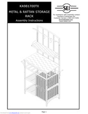 SEI KA981700TX Assembly Instructions Manual