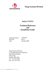 Targa Series 3 SATA Technical Reference And Installation Manual