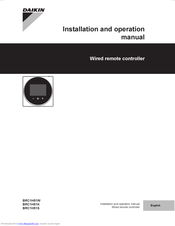 Daikin BRC1H51W Installation And Operation Manual