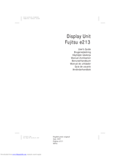 Fujitsu e213 User Manual