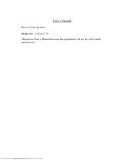 Alps Electric TWB1U773 User Manual