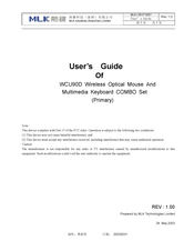 Creative WCU90D User Manual
