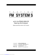 Frye FONIX 6500-CX Workbook