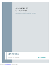 Siemens PM240 Hardware Installation Manual