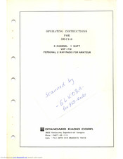 Standard Radio SR-C146 Operating Instructions Manual
