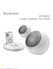 Brookstone Wireless music system for iPod User Manual