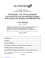 UltraView PCIEXT64U User Manual