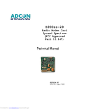 Adcon B900ss-20 Technical Manual