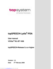 Topsystem VOXter WL-BT 1006 User Manual