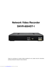 SHANY SNVR-8004ST-1 Manual