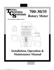 TCS 700-35 Installation, Operation & Maintenence Manual